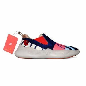 uin Women’s Art Travel Shoes String Art Slip On Knit Flats US 5 EU 35.5